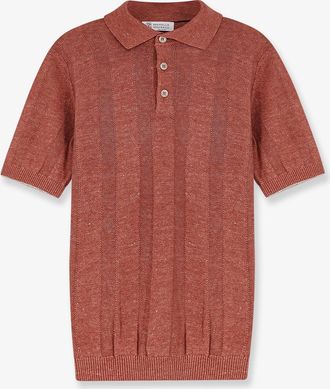 Brunello Cucinelli Polo in misto lino e cotone - BRUNELLO CUCINELLI - gender_Man