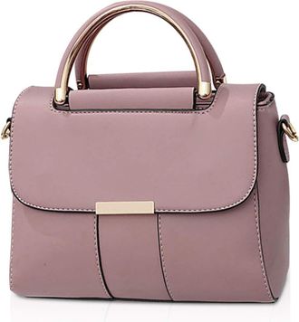 Generic Top Handle Bag Women Crossbody Handbag Arched Handle Small Square PU Leather Shoulder Purse for Teens Girls