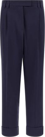 Alberto Biani Albertino Pants - Dames - Vrijetijds broeken - Blauw - XS - Katoen - Broeken