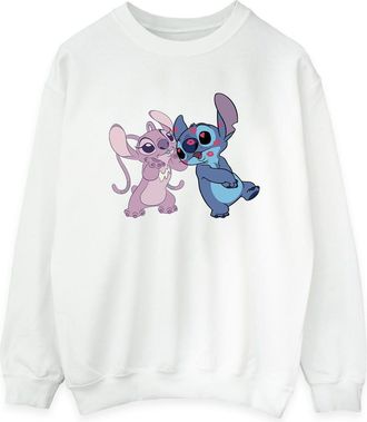 Disney Dames/Dames Lilo & Stitch Kisses Sweatshirt (Wit)