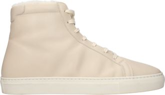 Eleventy Beige Leather Ankle Womens Boots