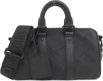 Louis Vuitton Taurillon Black Leather Boston Bag (Pre-Owned)