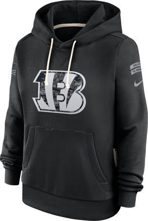 Nike Cincinnati Bengals Salute to Service Sideline Nike Womens Dri-FIT NFL Pullover Hoodie in Black | 03C300AA2Y-CYB