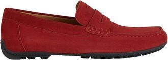 Geox Rode Kosmopolis Grip Su&egrave;de Mocassin - Heren - Loafers - Rood - 41 EU - Su&egrave;de - Schoenen