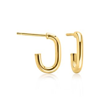 RS Pure by Ross-Simons Italian 10kt Yellow Gold U-Shaped Hoop Earrings
