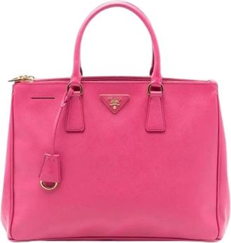 Prada Pre-owned Handbags, female, Pink, Size: ONE SIZE Pre-owned Galleria Satchel