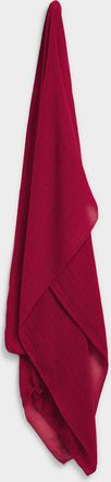 Simons Womens Rolled trim solid scarf