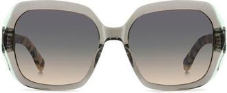 Kate Spade New York norina 57mm gradient square sunglasses in Crystal Grey/Greybrown Ds at Nordstrom