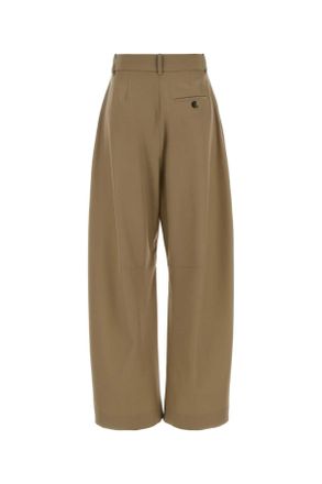 Loewe S359y04xhl Sand Exterior: Wool Pantaloni Trousers