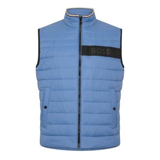 HUGO BOSS Mens Darolan Sleeveless Gilet in Open Blue - Size 38 (Chest)
