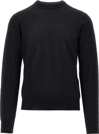 Emporio Armani Virgin wool sweater with Eagle embroidery Man XXL