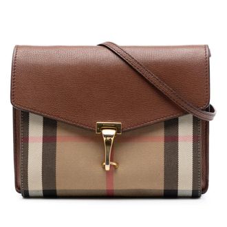 Burberry Pre-owned Burberry Small Leather and House Check Canvas Derby Macken Crossbody Ladies 2TKM616REBB8FFF7