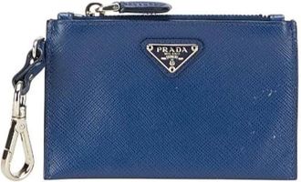 Prada Pre-owned Wallets, female, Blue, Size: ONE SIZE Pre-owned Leather wallets