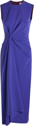 Roksanda Ilincic Almas Gathered Crepe Midi Dress - Purple - 10 (UK10 / S)