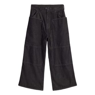 adidas (WMNS) adidas x Y-3 Denim Straight Leg Pants Asia SIzing Black KS1450