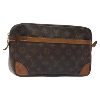 Louis Vuitton Pre-owned Canvas clutches - Dames - Pre-owned - Bruin - Maat: ONE Size Leer