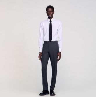 Sandro Pantalón de traje de lana