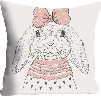 Queence Dekokissen »Hase« Kissenhülle ohne Füllung, 1 Stück