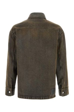 Fendi Mens Denim Jacket Argilla Exterior: Cotton Giubbini