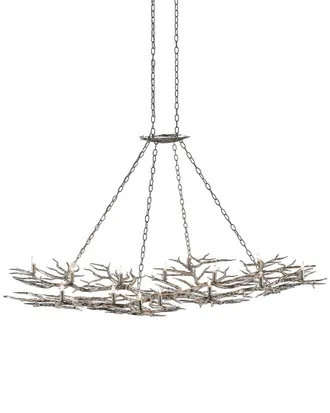 Currey & Company Rainforest 74In Silver 14-Light Chandelier