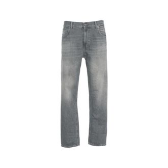 Dondup Straight Jeans, male, Gray, Size: W35 Classic Straight Cut Jeans Grigio