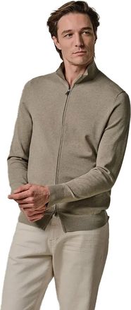 Profuomo Beige vest Profuomo gemeleerd met rits