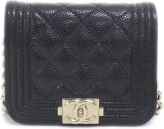 Chanel Black Grained Calfskin Fanny Pack (Pre-Owned)