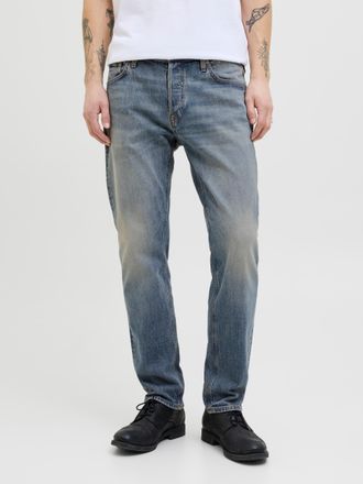 Jack & Jones Tapered-fit-Jeans JACK & JONES JJIMIKE JJORIGINAL CJ SN, Herren, Gr. 31, L&auml;nge 34, blau (blau denim 1), Denim/Jeans, Obermaterial: 99% Baumwolle, 1% E
