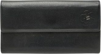 Chanel Pre-owned Wallets, female, Black, Size: ONE SIZE Pre-owned Long wallet (bi-fold)