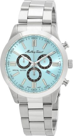 Mathey-Tissot Mathy I Jumbo Chrono Chronograph Quartz Blue Dial Mens Watch H455CHSK