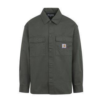 Carhartt Work in Progress Heren Jassen Kleding Groen Ss 26 - Heren - Casual Overhemden - Groen - L - Katoen - Overhemden