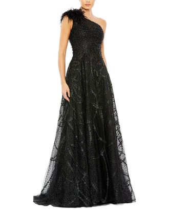 Mac Duggal Embellished One Shoulder A Line Gown