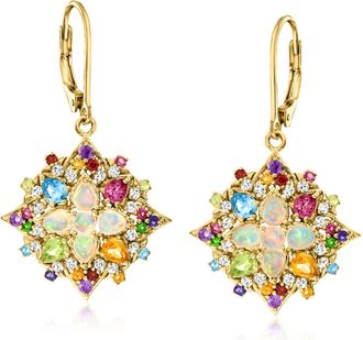 Ross-Simons Opal and Multi-Gemstone Drop Earrings