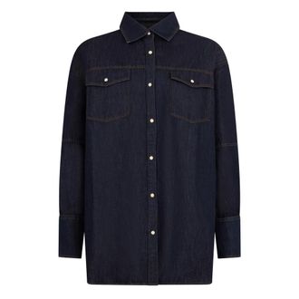 Moorer Denim Shirt - Dames - Spijkeroverhemden - Blauw - XS - Denim - Overhemden