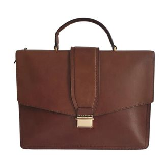The Bridge Bruin leren aktetas met schouderband - Heren - Laptoptassen - Bruin - ONE Size - Tassen