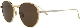 Cartier Polarized Brown Round Unisex Sunglasses CT0009S 002 51