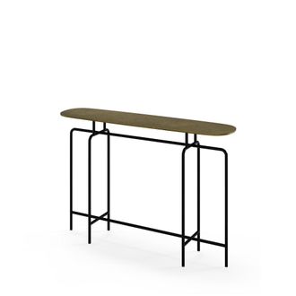 Koketto Home Consola met&aacute;lica dorada y negra de estilo &eacute;tnico