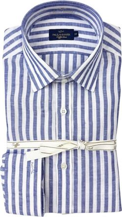 Paul & Shark 26413162Cf-Vb 6 Linnen Overhemd - Heren - Casual Overhemden - Veelkleurig - 4XL - Linnen - Overhemden