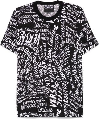 Versace Jeans Couture Black Cotton T-shirt with print