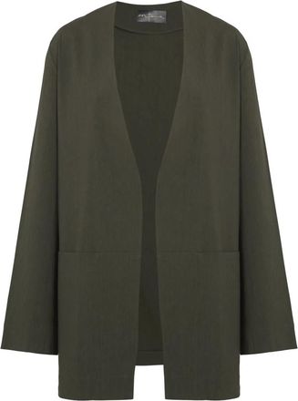 Cortana Soto- donkergroene linnen jas - Dames - Blazers - Groen - S - Linnen - Jassen