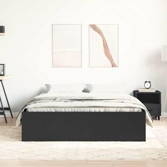 Berkfield Home Modern Bed Frame Black 160x200 cm