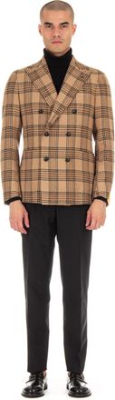 Tagliatore Montecarlo Prince of Wales Double-Breasted Jacket