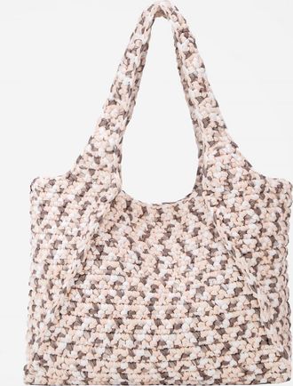 Hvisk Womens Setle Crochet Bag In Multi Cream