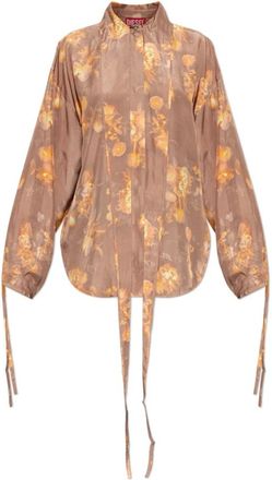 Diesel Camisa de Seda C-Allas-T1 - Blouses & Shirts - Mujer - Naranja - 2XS