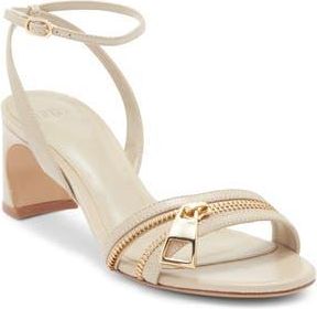 Alexandre Birman Zipper Ankle Strap Sandal in Chalk at Nordstrom Rack, Size 11.5Us / 41.5Eu