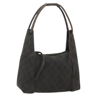 Gucci Pre-owned Shoulder Bags, female, Brown, Size: ONE SIZE Pre-owned Vintage GG Canvas Hand Bag