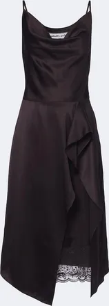 Acne Studios Lace-trimmed satin slip dress