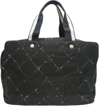 Chanel Pre-owned Tote Bags, female, Black, Size: ONE SIZE Pre-owned Vintage Boston Tote Bag