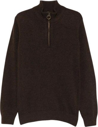 Barbour Holden Half Zip - Knitwear - Hombre - Marr&oacute;n - 2XL