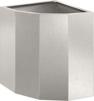 vidaXL Macetero De Esquina Plateado 30 X 30 X 35 Cm Acero Inoxidable Vidaxl